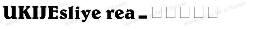 UKIJEsliye rea字体转换